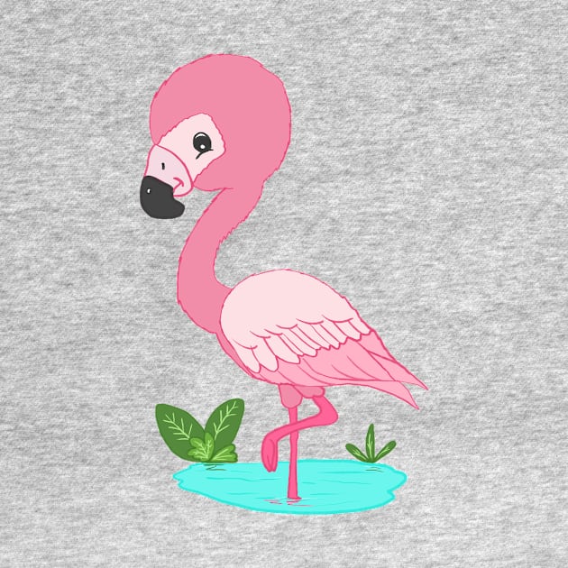 Cute flamingo by Artofokan